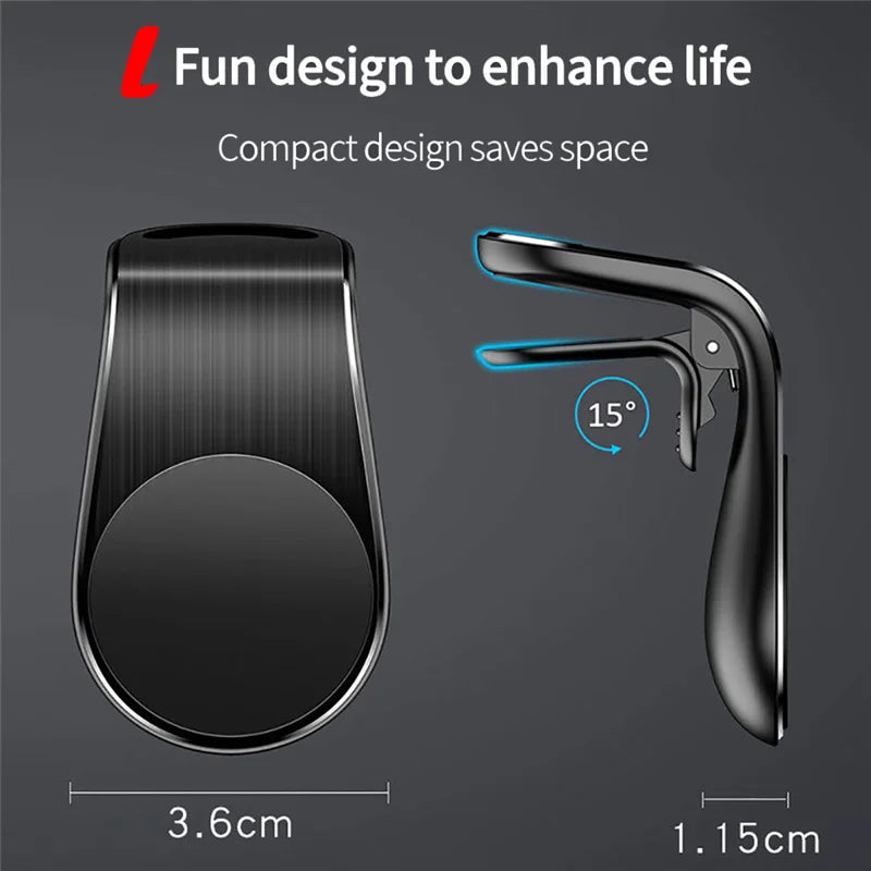 Magnetic Car Phone Holder – 360° Air Vent Mount for Smartphones, Strong Grip & Hands-Free Driving”