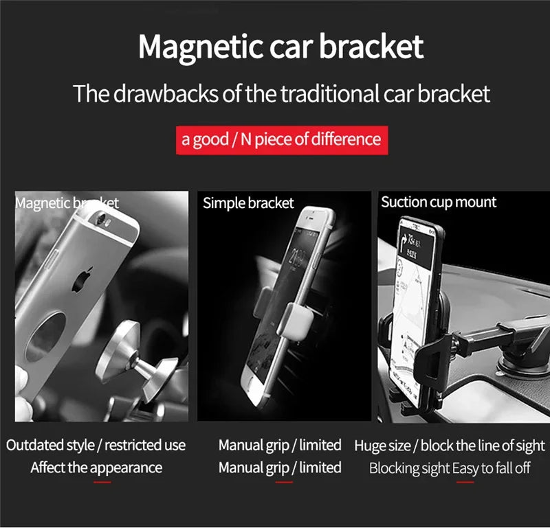 Magnetic Car Phone Holder – 360° Air Vent Mount for Smartphones, Strong Grip & Hands-Free Driving”