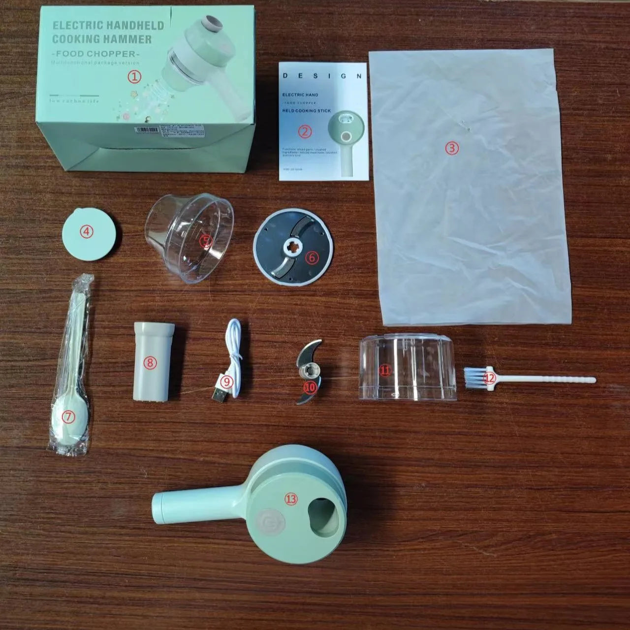 4-in-1 Handheld Electric Vegetable Cutter – Multifunctional Food Chopper, Slicer & Grinder”