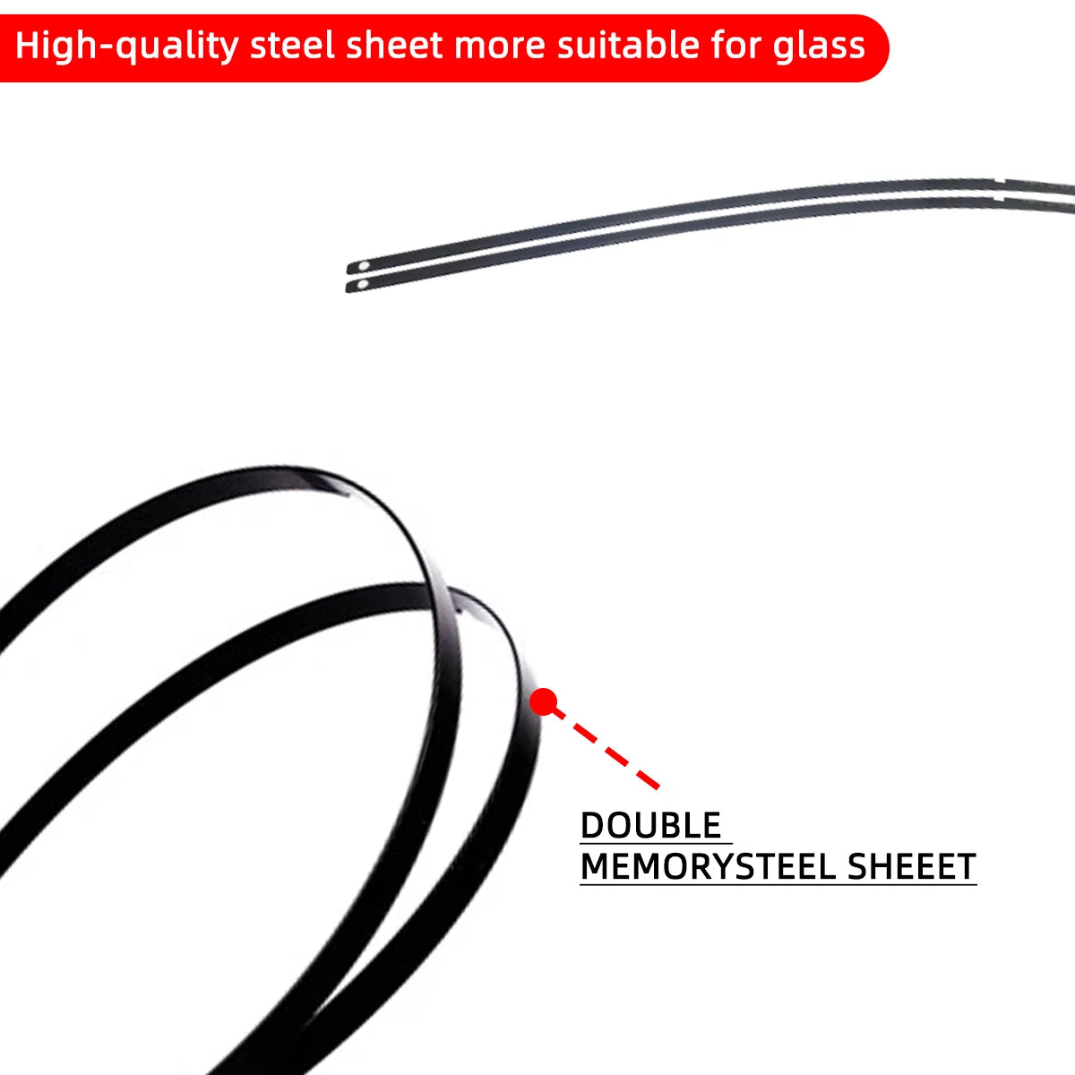 Universal Car Windshield Wiper Blades – Durable Soft Rubber, All-Season Auto Replacement, Multiple Sizes (14’’–26’’)”