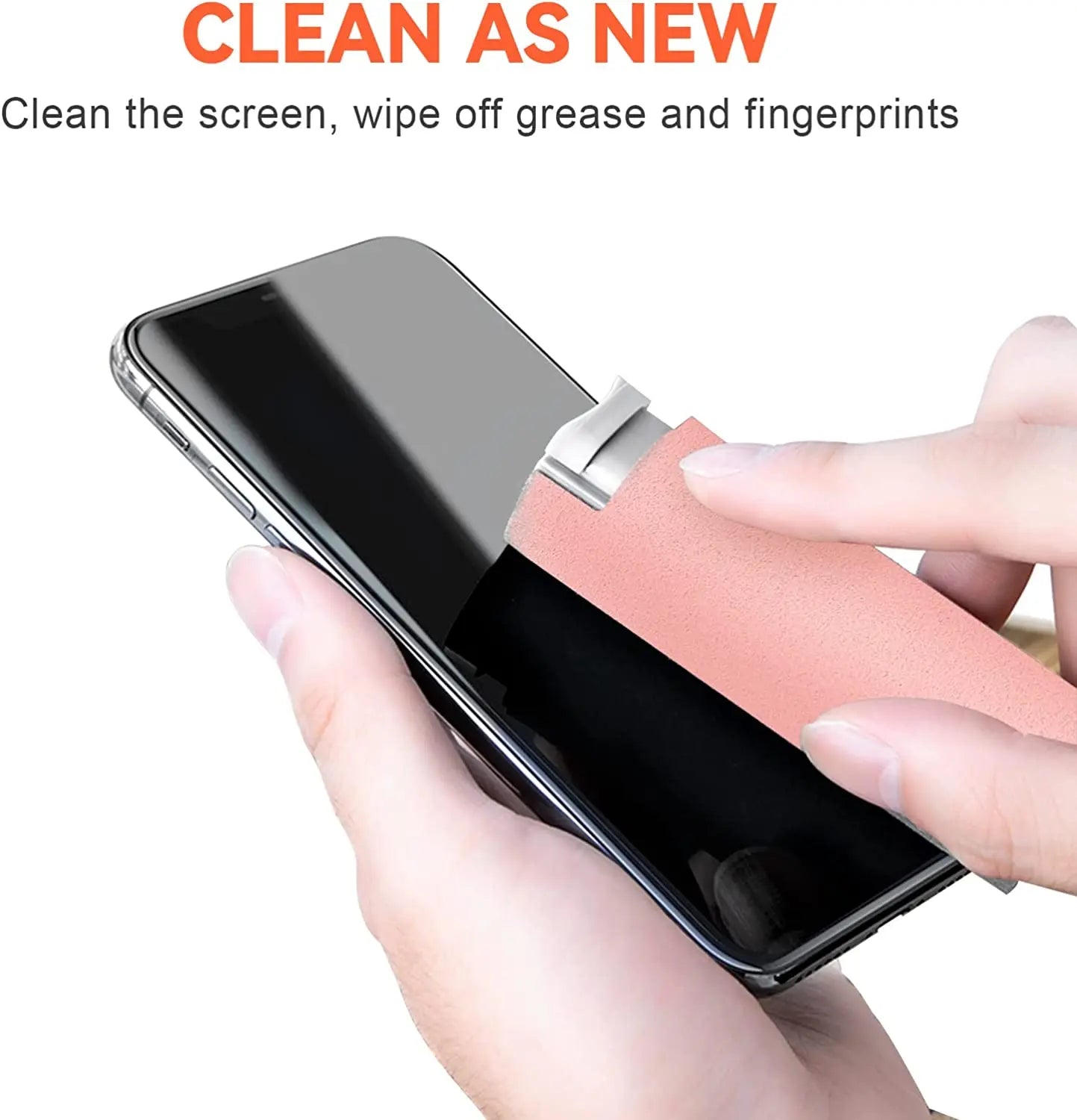 2-in-1 Screen Cleaner Spray with Microfiber Wipe – Portable Phone, Tablet & Laptop Cleaning Kit”