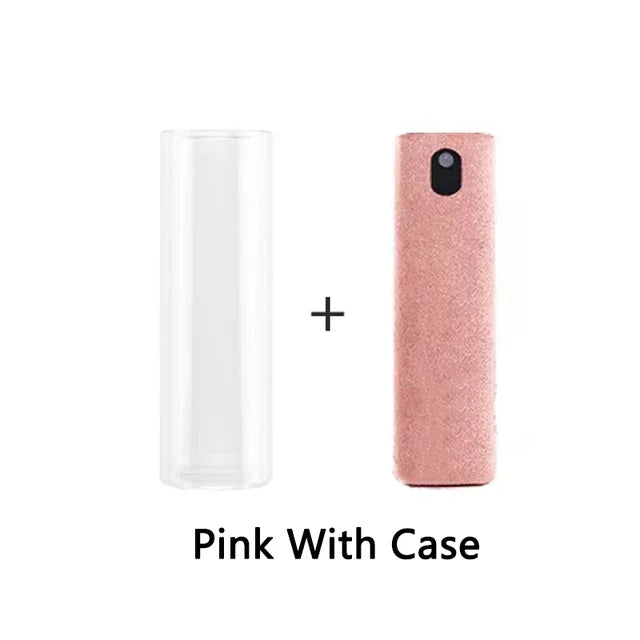 2-in-1 Screen Cleaner Spray with Microfiber Wipe – Portable Phone, Tablet & Laptop Cleaning Kit”