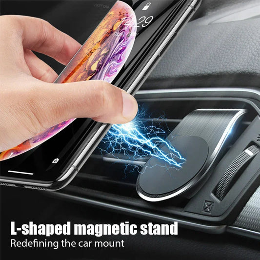 Magnetic Car Phone Holder – 360° Air Vent Mount for Smartphones, Strong Grip & Hands-Free Driving”