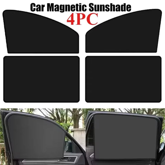 4PCS Car Magnetic Sunshade – Universal Window Shade Set for UV Protection, Heat Reduction & Privacy”