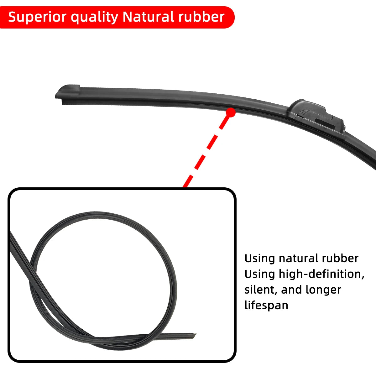 Universal Car Windshield Wiper Blades – Durable Soft Rubber, All-Season Auto Replacement, Multiple Sizes (14’’–26’’)”