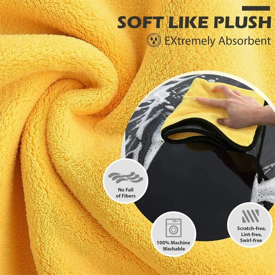 Car Cleaning Microfiber Towels – Lint-Free, Reusable (1/2/6 Pack)