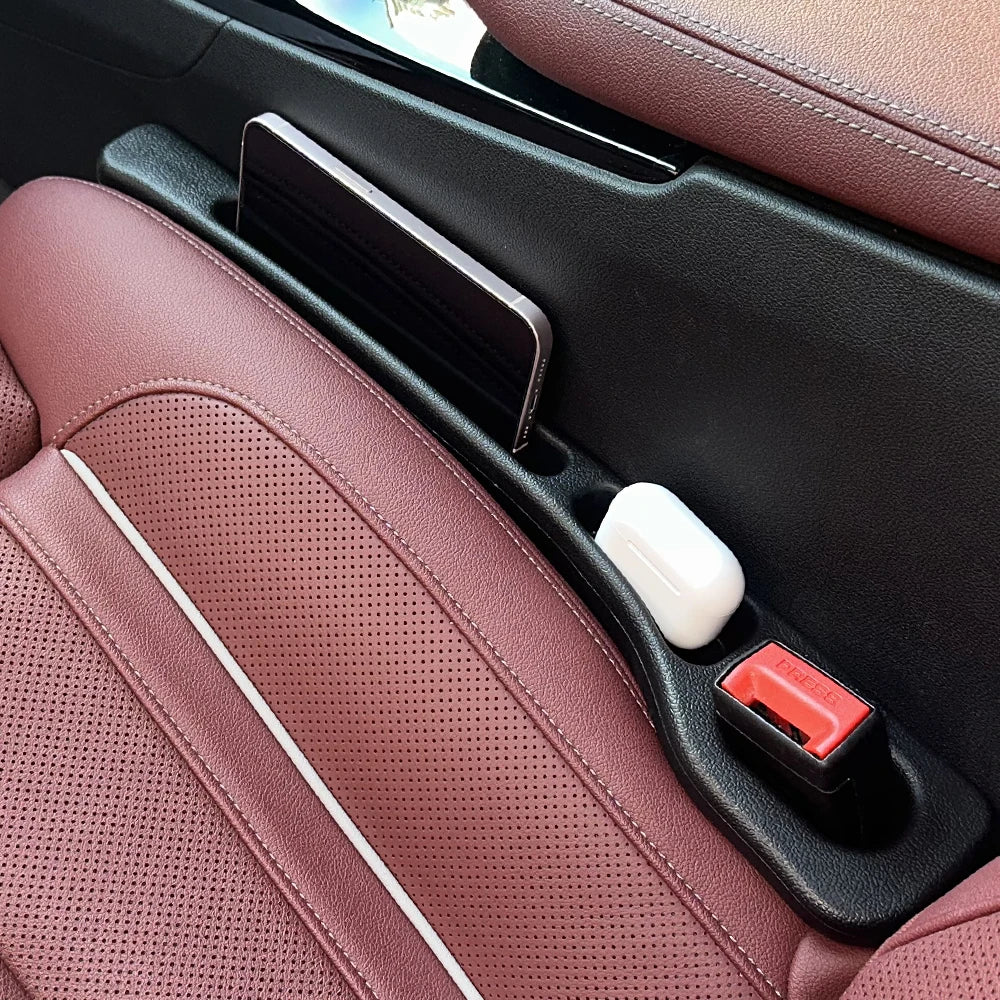 2PCS Car Seat Gap Filler Organizer – Crevice Storage Box for Keys, Coins & Small Items”